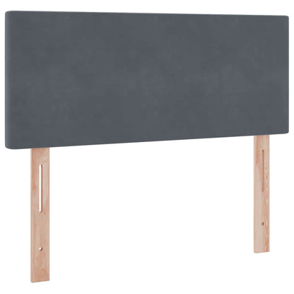 Aufbewahrungsbett mit Matratze Dunkelgrau 120 x 200 cm Samt