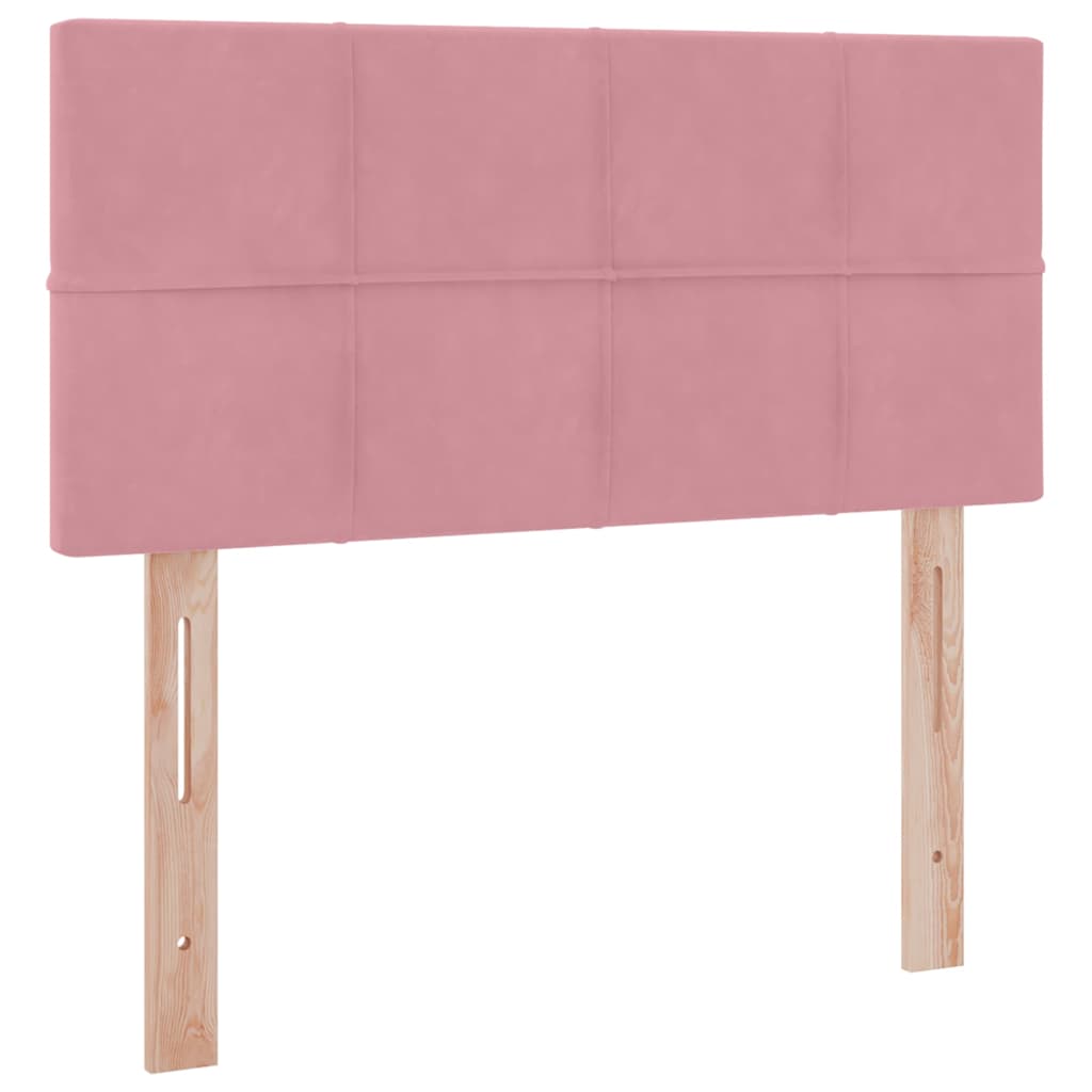 vidaXL Aufbewahrungsbett mit Matratze Rosa 90 x 190 cm Samt
