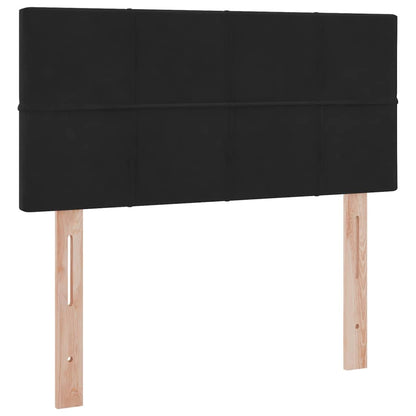 vidaXL Lit de rangement avec matelas Noir 100 x 200 cm Velours