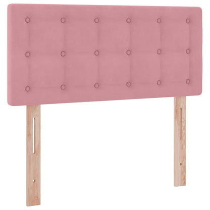 vidaXL Aufbewahrungsbett mit Matratze Rosa 90 x 190 cm Samt