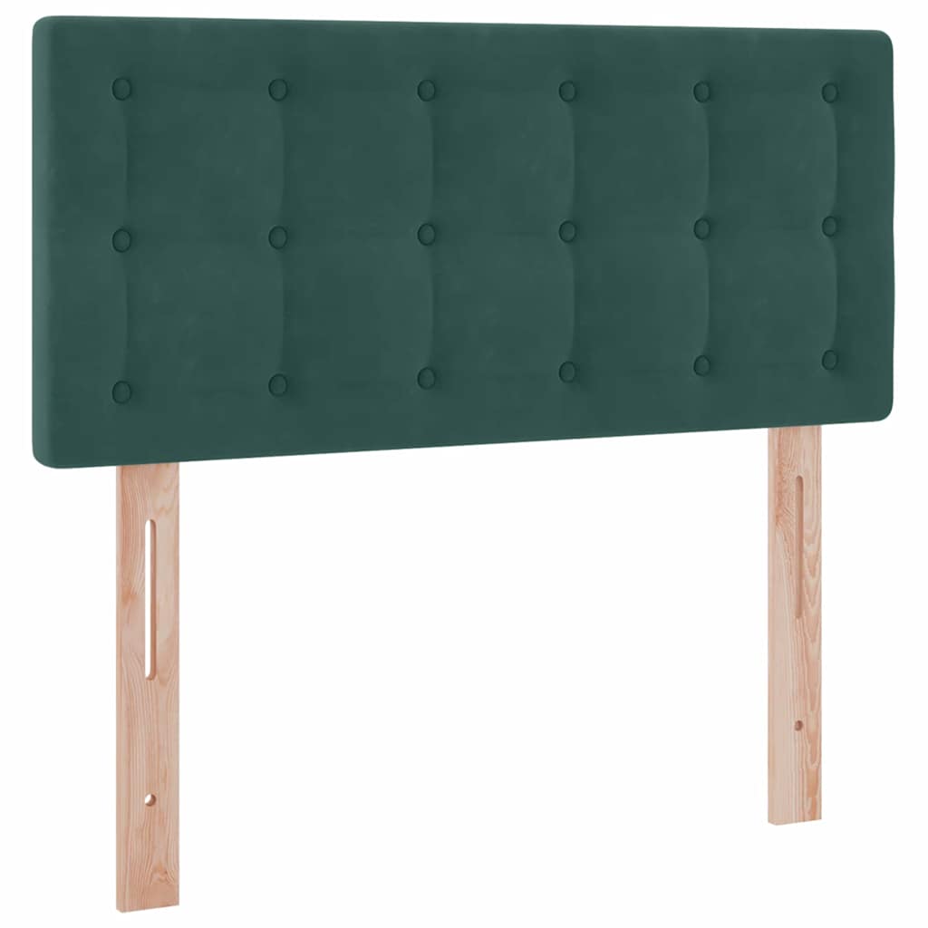 vidaXL Aufbewahrungsbett mit Matratze Dunkelgrün 90 x 200 cm Samt