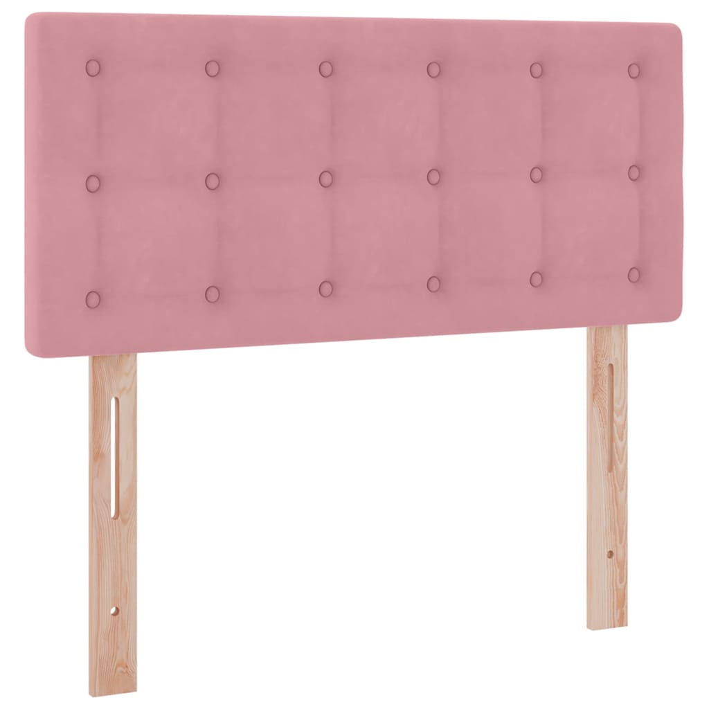 vidaXL Aufbewahrungsbett mit Matratze Rosa 90 x 200 cm Samt