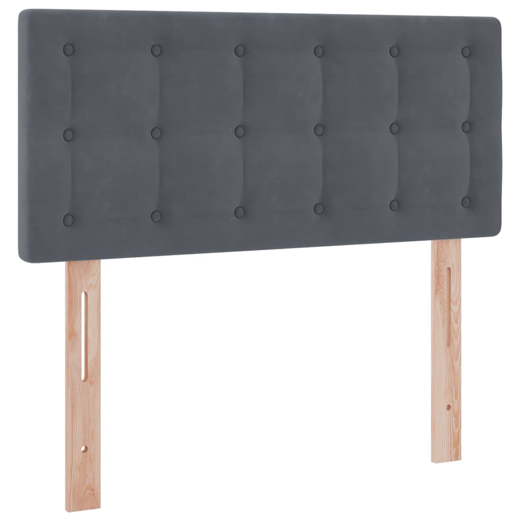 vidaXL Aufbewahrungsbett mit Matratze Dunkelgrau 100 x 200 cm Samt