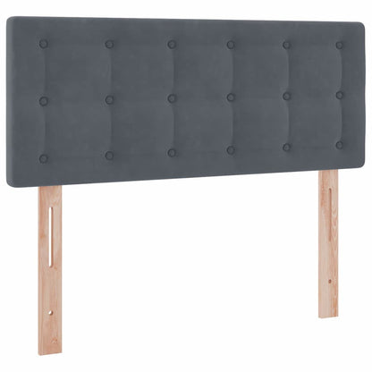 Aufbewahrungsbett mit Matratze Dunkelgrau 120 x 190 cm Samt