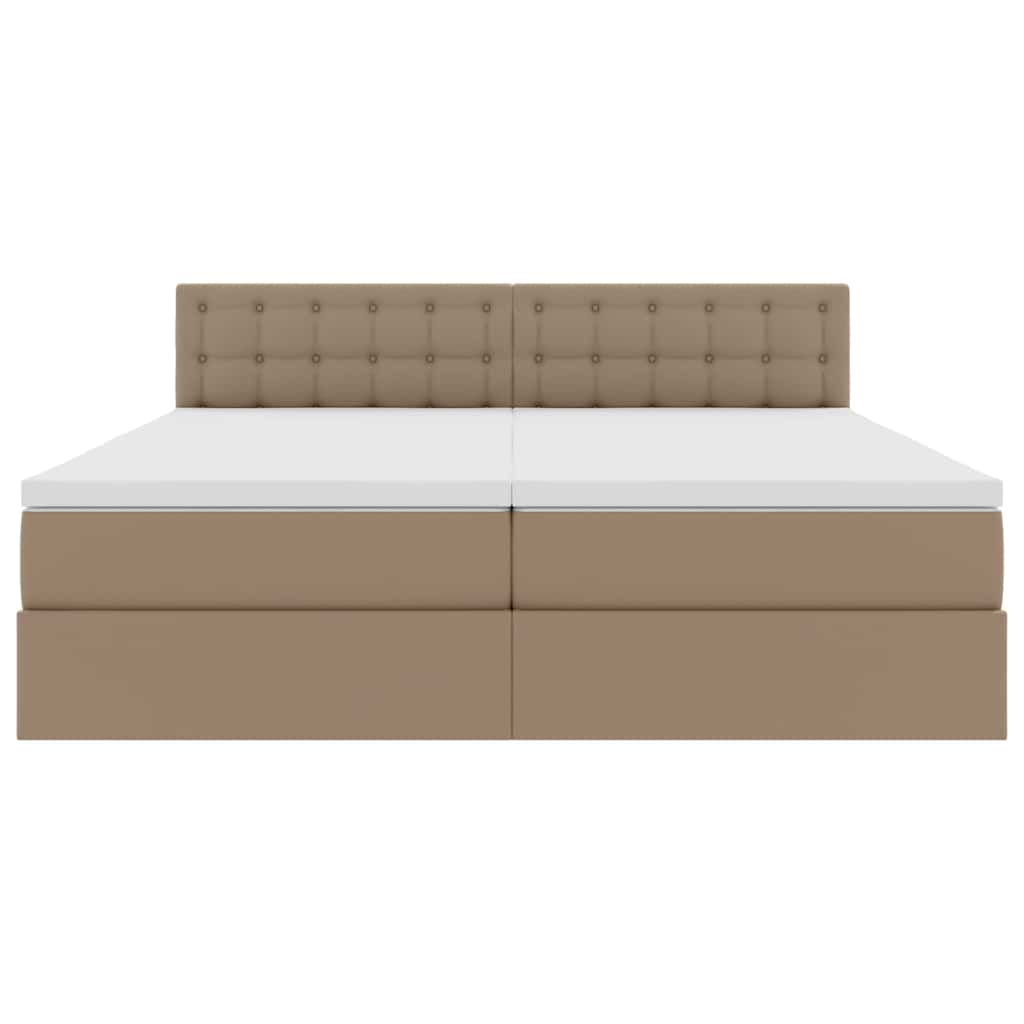 Aufbewahrungsbett Cappuccino 180 x 200 cm Kunstleder