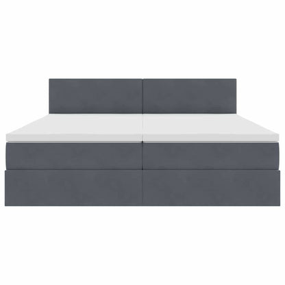 Aufbewahrungsbett mit Matratze Dunkelgrau 90 x 200 cm