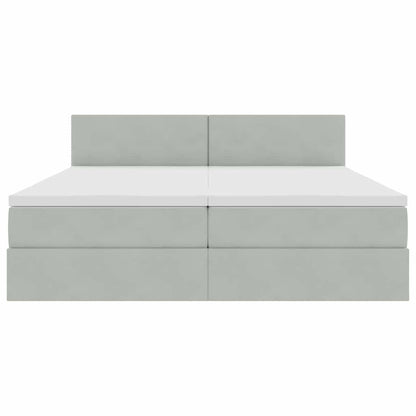 vidaXL Aufbewahrungsbett mit Matratze Hellgrau 100 x 200 cm