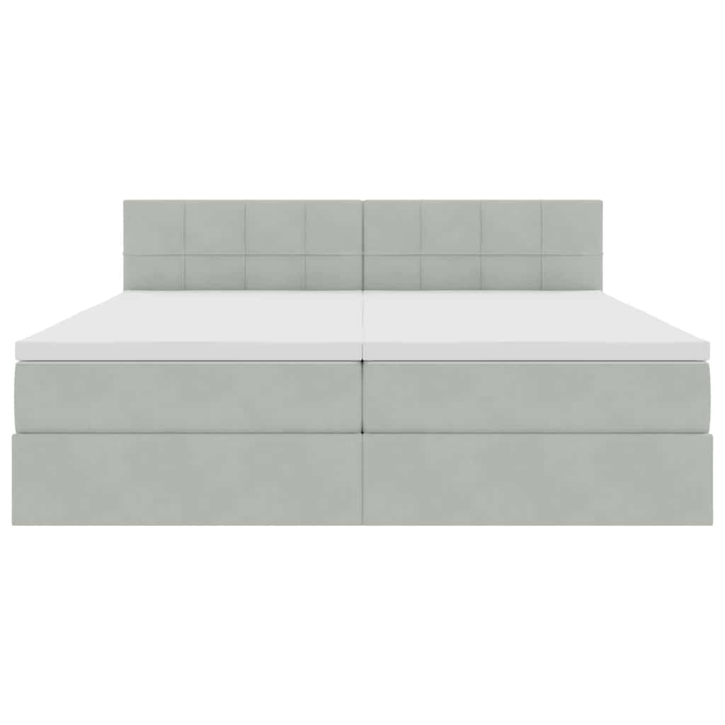 Aufbewahrungsbett mit Matratze Hellgrau 90 x 200 cm