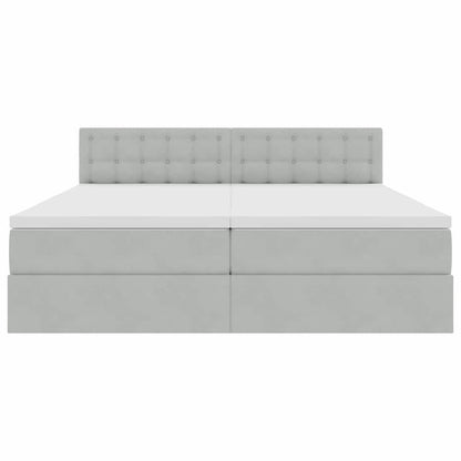 Aufbewahrungsbett mit Matratze Hellgrau 90 x 200 cm