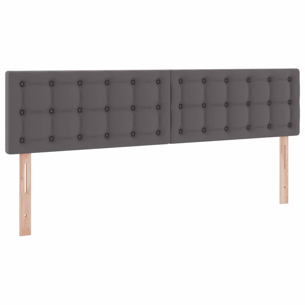vidaXL Bett mit Stauraum und LED mit LED Grau 160 x 200 cm Kunstleder