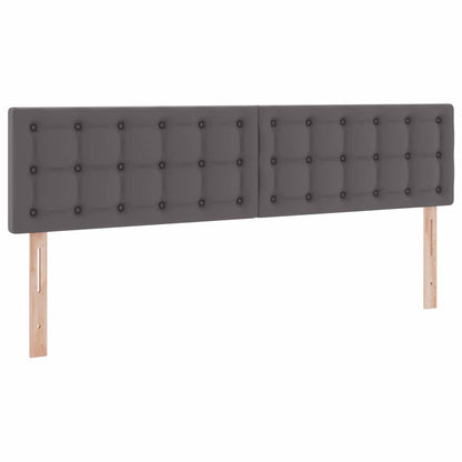 vidaXL Bett mit Stauraum und LED mit LED Grau 160 x 200 cm Kunstleder