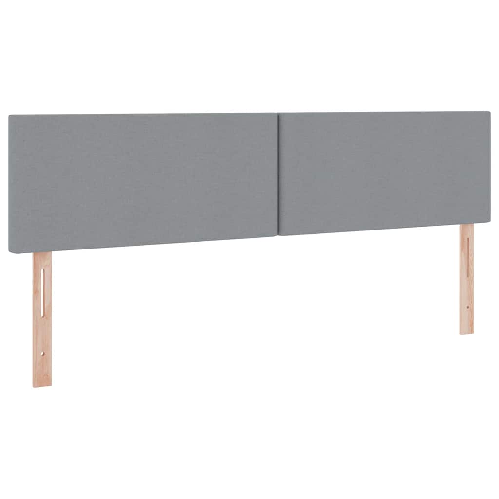 vidaXL Bett mit Stauraum und LED mit LED Hellgrau 160 x 200 cm Stoff