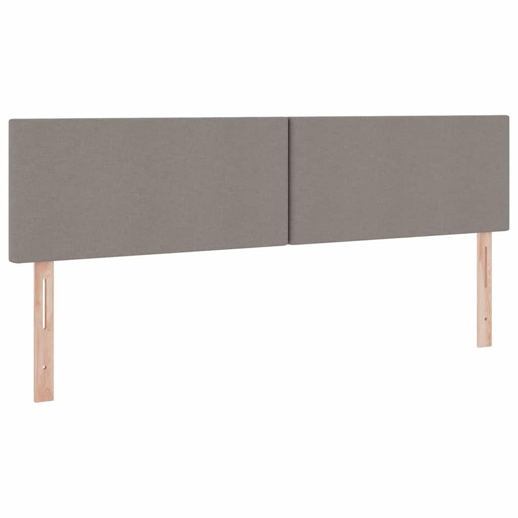 vidaXL Bett mit Stauraum und LED mit Matratze Taupe 160 x 200 cm Stoff