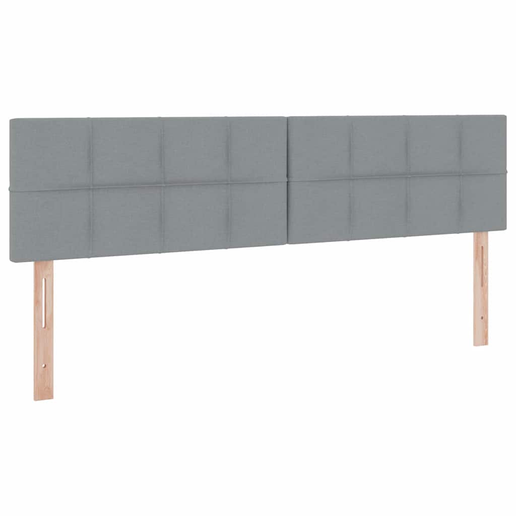 vidaXL Bett mit Stauraum und LED mit LED Hellgrau 160 x 200 cm Stoff