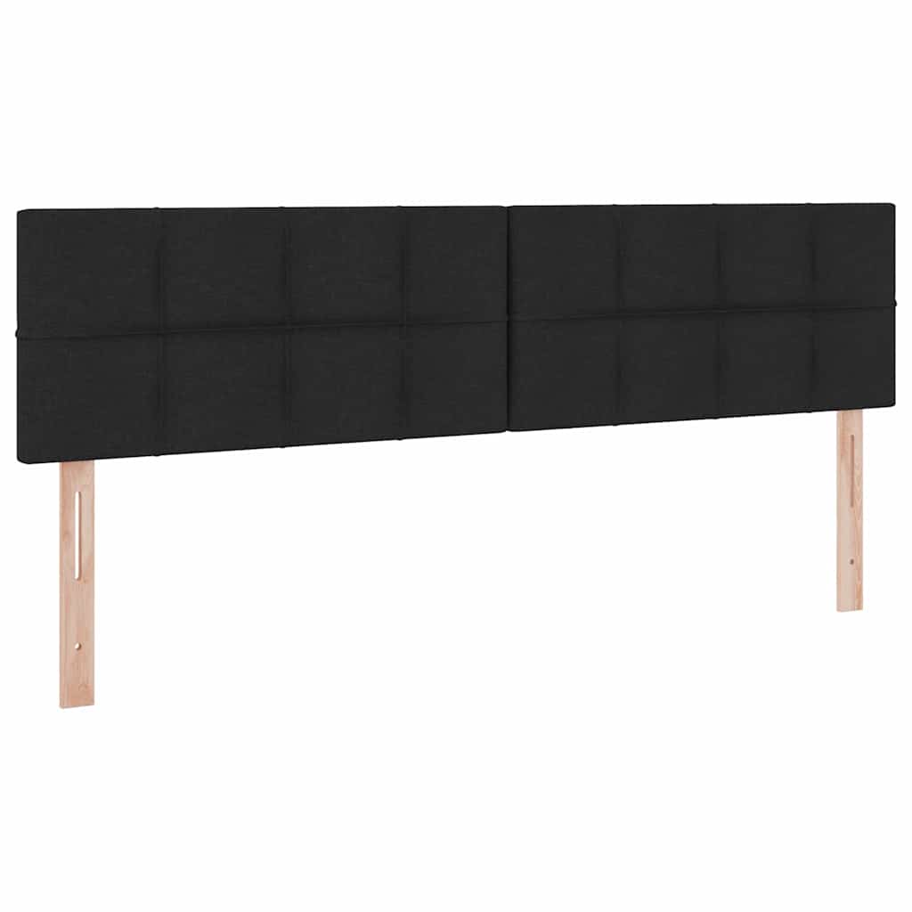 vidaXL Bett mit Stauraum und LED mit LED Schwarz 160 x 200 cm Stoff