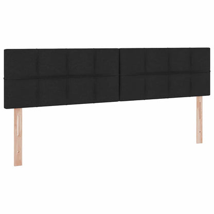 vidaXL Bett mit Stauraum und LED mit LED Schwarz 160 x 200 cm Stoff