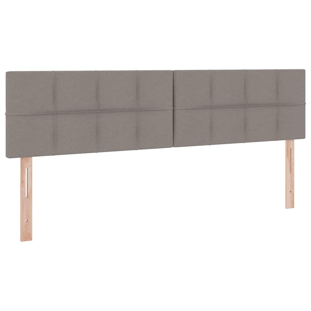 vidaXL Bett mit Stauraum und LED mit Matratze Taupe 160 x 200 cm Stoff