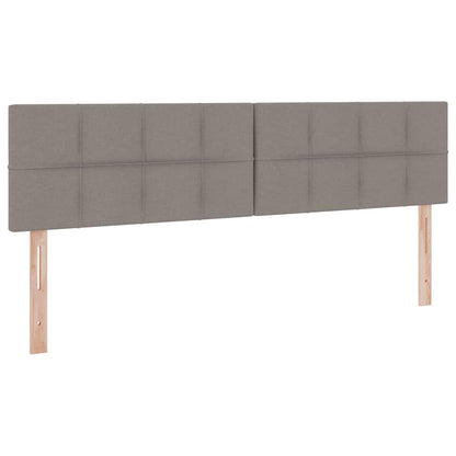 vidaXL Bett mit Stauraum und LED mit Matratze Taupe 160 x 200 cm Stoff