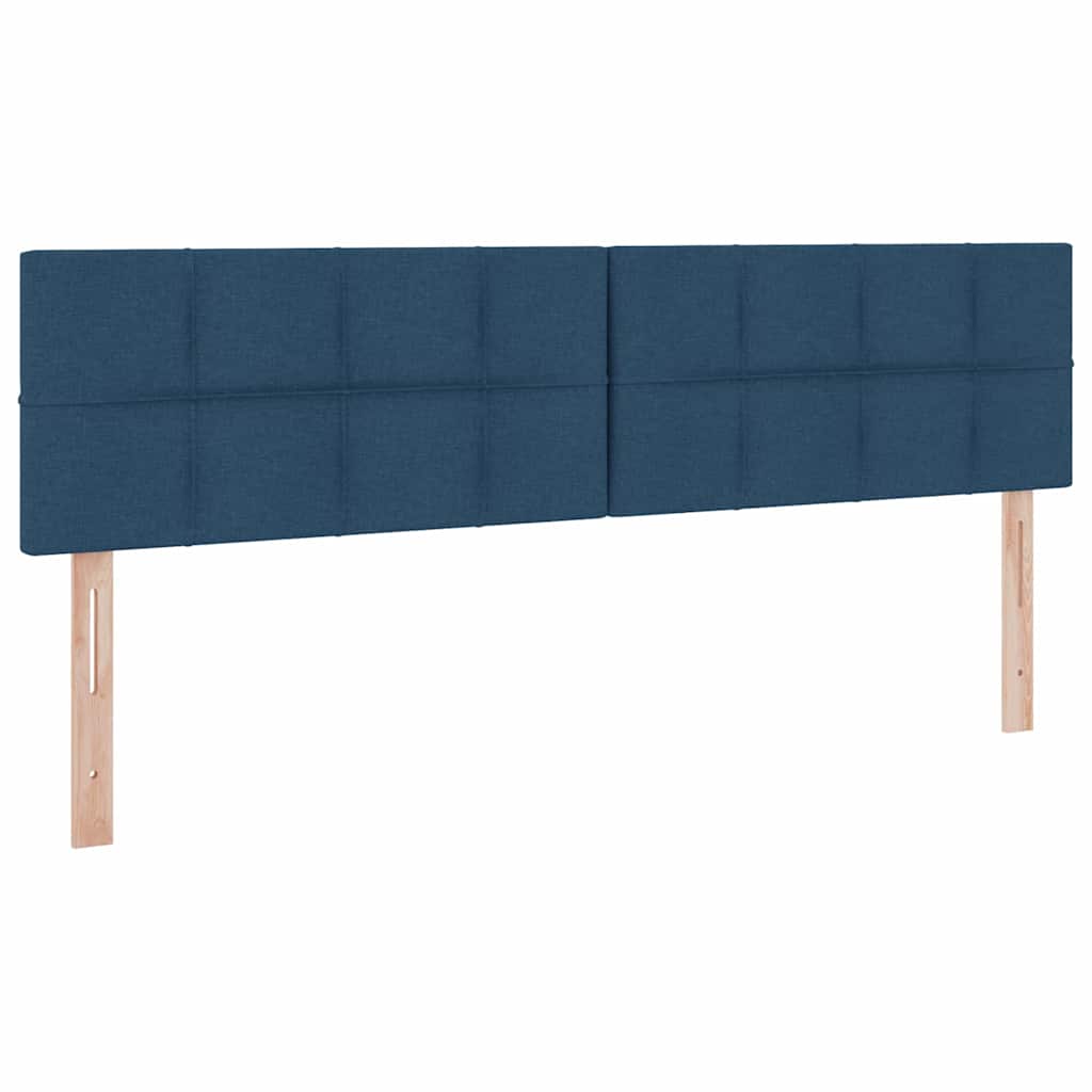 vidaXL Bett mit Stauraum und LED mit Matratze Blau 160 x 200 cm Stoff