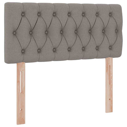 vidaXL Bett mit Stauraum und LED mit Matratze Taupe 100 x 200 cm Stoff