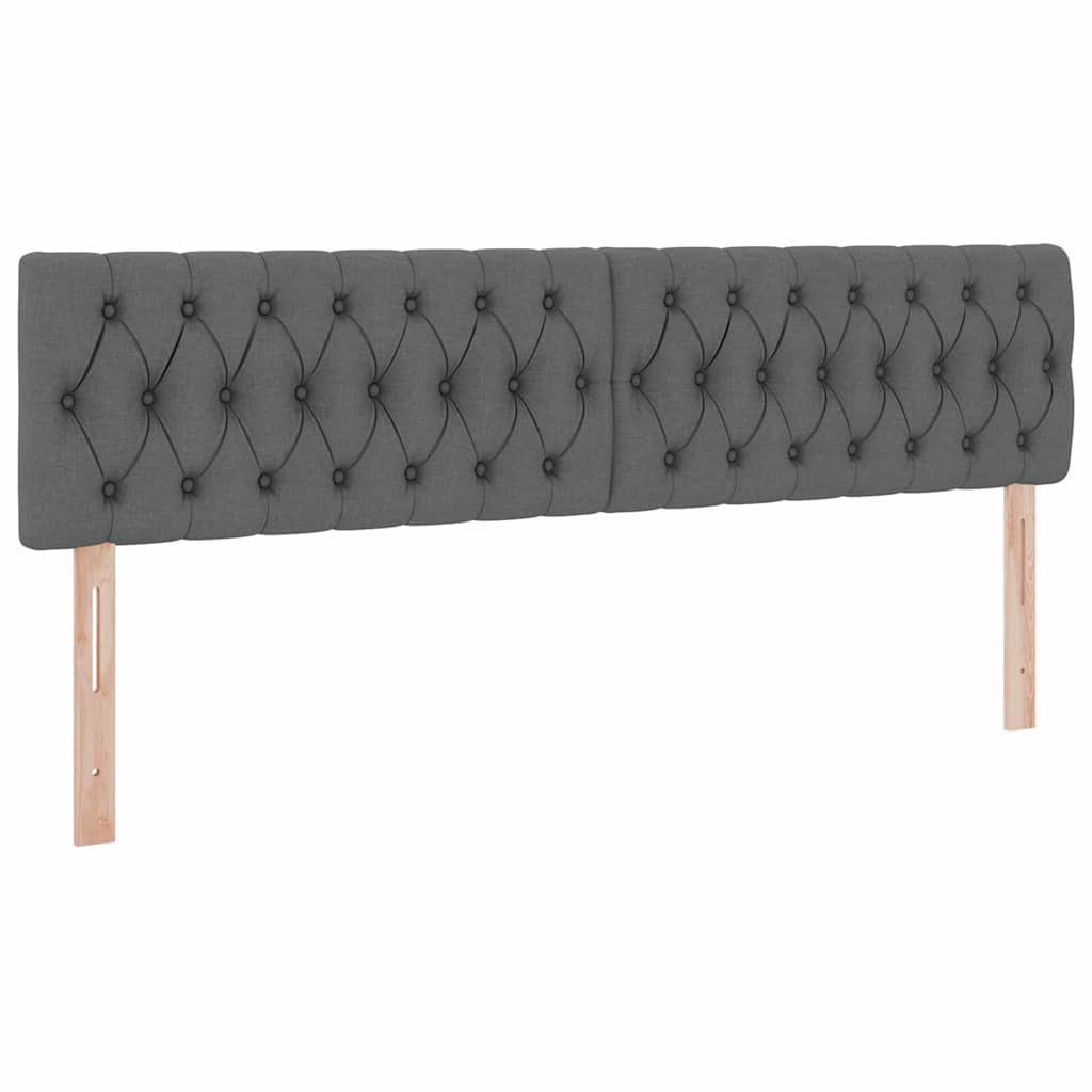 vidaXL Bett mit Stauraum und LED mit LED Dunkelgrau 160 x 200 cm Stoff