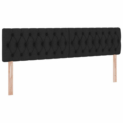 vidaXL Bett mit Stauraum und LED mit LED Schwarz 160 x 200 cm Stoff