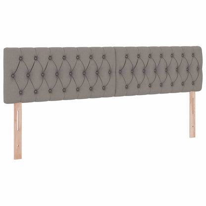 vidaXL Bett mit Stauraum und LED mit Matratze Taupe 160 x 200 cm Stoff