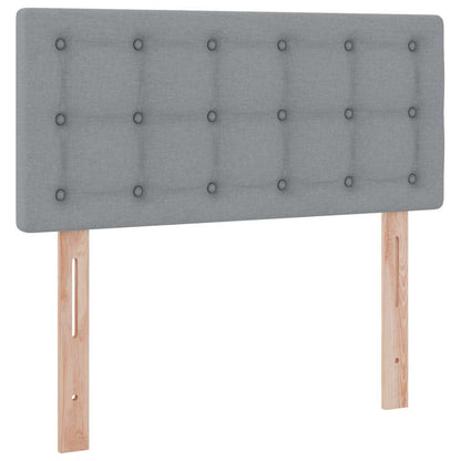vidaXL Bett mit Stauraum und LED mit LED Hellgrau 100 x 200 cm Stoff