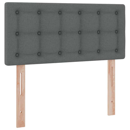 vidaXL Bett mit Stauraum und LED mit LED Dunkelgrau 100 x 200 cm Stoff