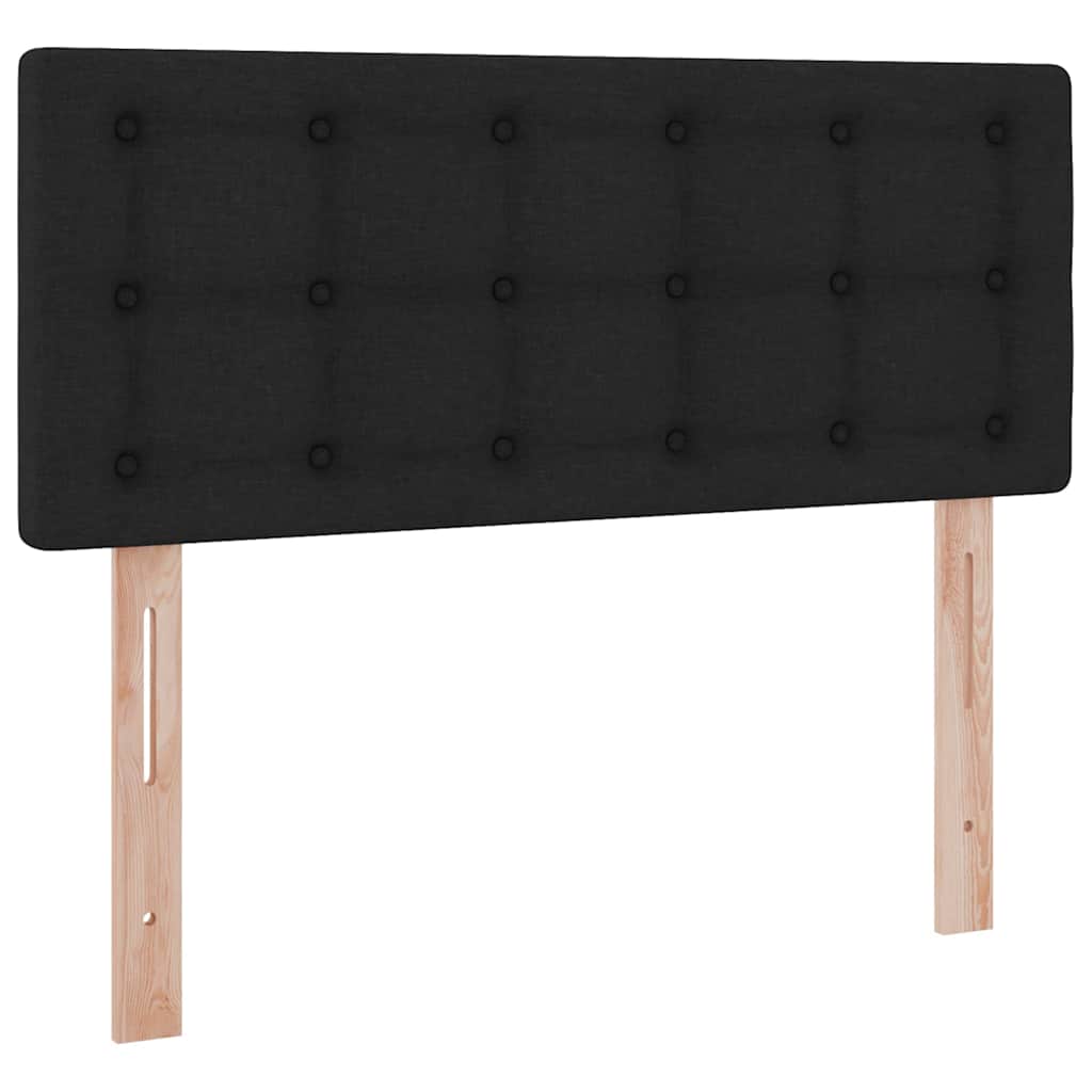 vidaXL Bett mit Stauraum und LED mit LED Schwarz 120 x 200 cm Stoff