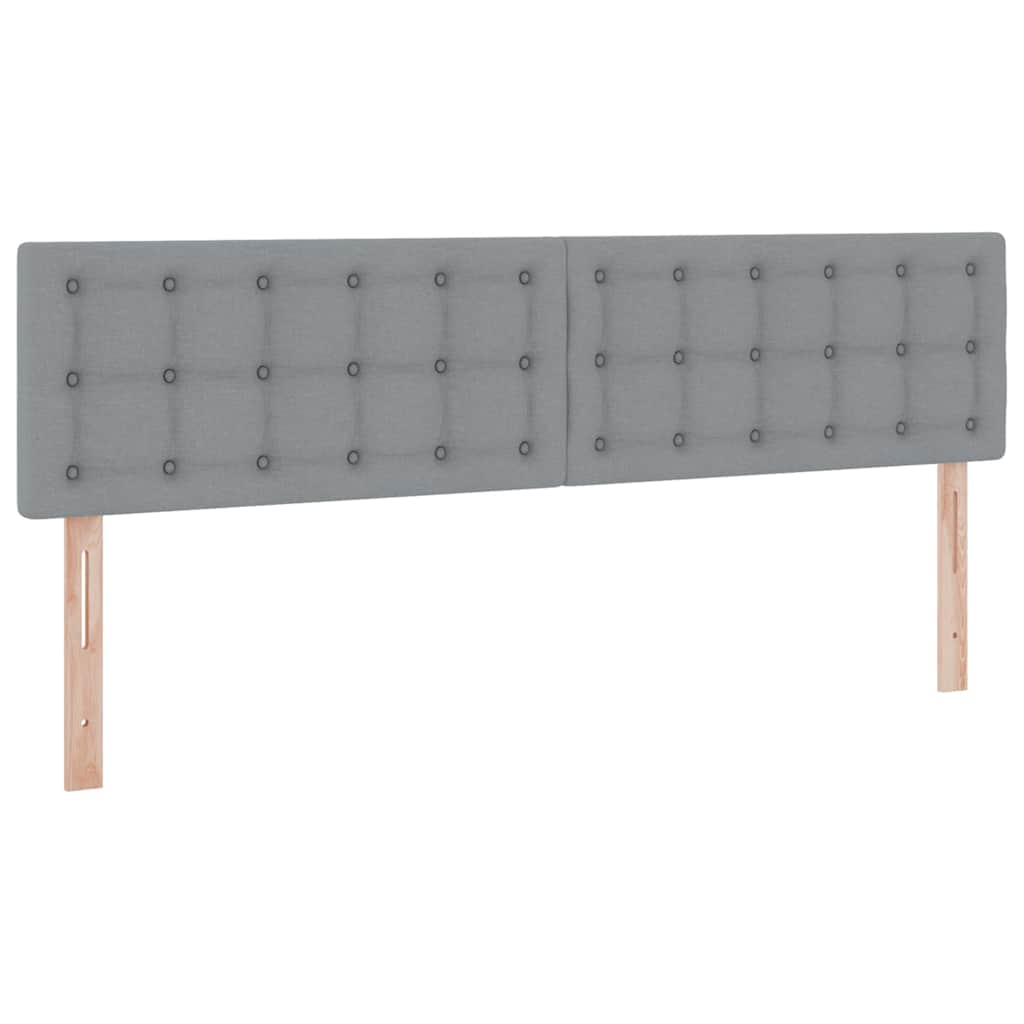 vidaXL Bett mit Stauraum und LED mit LED Hellgrau 160 x 200 cm Stoff