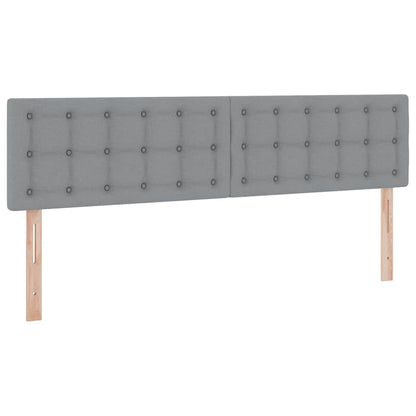 vidaXL Bett mit Stauraum und LED mit LED Hellgrau 160 x 200 cm Stoff