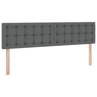 vidaXL Bett mit Stauraum und LED mit LED Dunkelgrau 160 x 200 cm Stoff