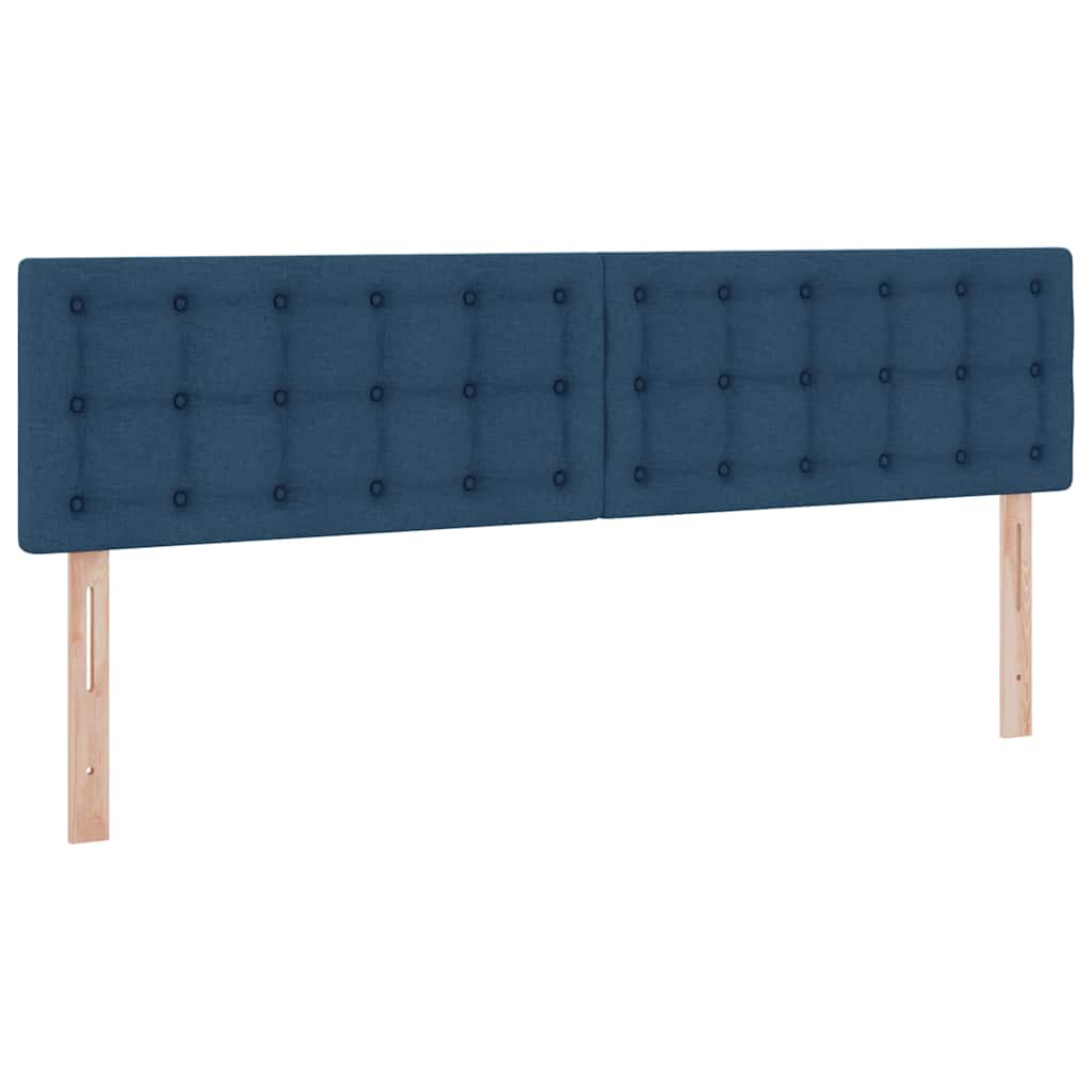 vidaXL Bett mit Stauraum und LED mit Matratze Blau 160 x 200 cm Stoff