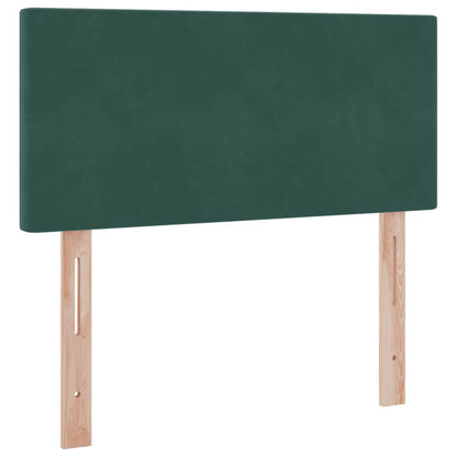 vidaXL Bett mit Stauraum und LED mit LED Dunkelgrün 100 x 200 cm Samt