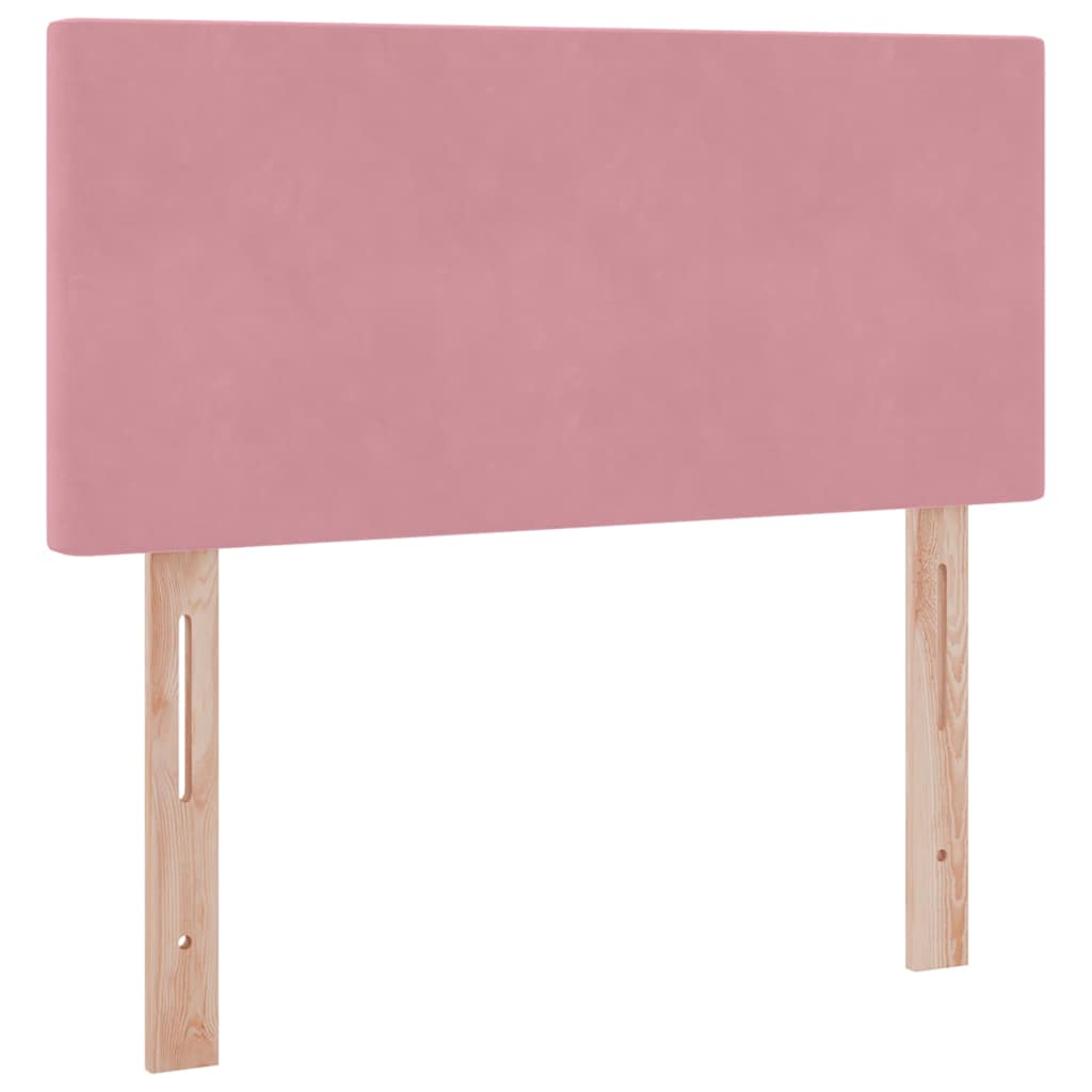 vidaXL Bett mit Stauraum und LED mit Matratze Rosa 100 x 200 cm Samt