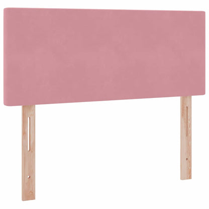 vidaXL Bett mit Stauraum und LED mit Matratze Rosa 120 x 200 cm Samt