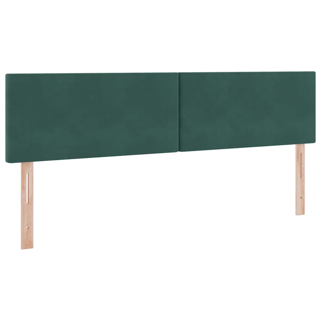 vidaXL Bett mit Stauraum und LED mit LED Dunkelgrün 160 x 200 cm Samt