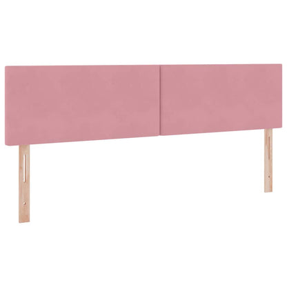 vidaXL Bett mit Stauraum und LED mit Matratze Rosa 160 x 200 cm Samt