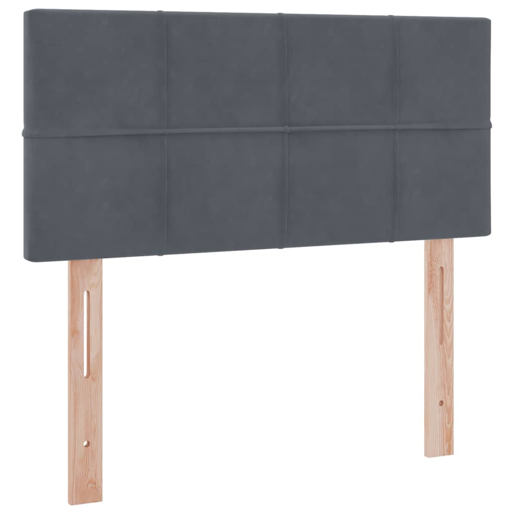 vidaXL Bett mit Stauraum und LED mit LED Dunkelgrau 90 x 190 cm Samt