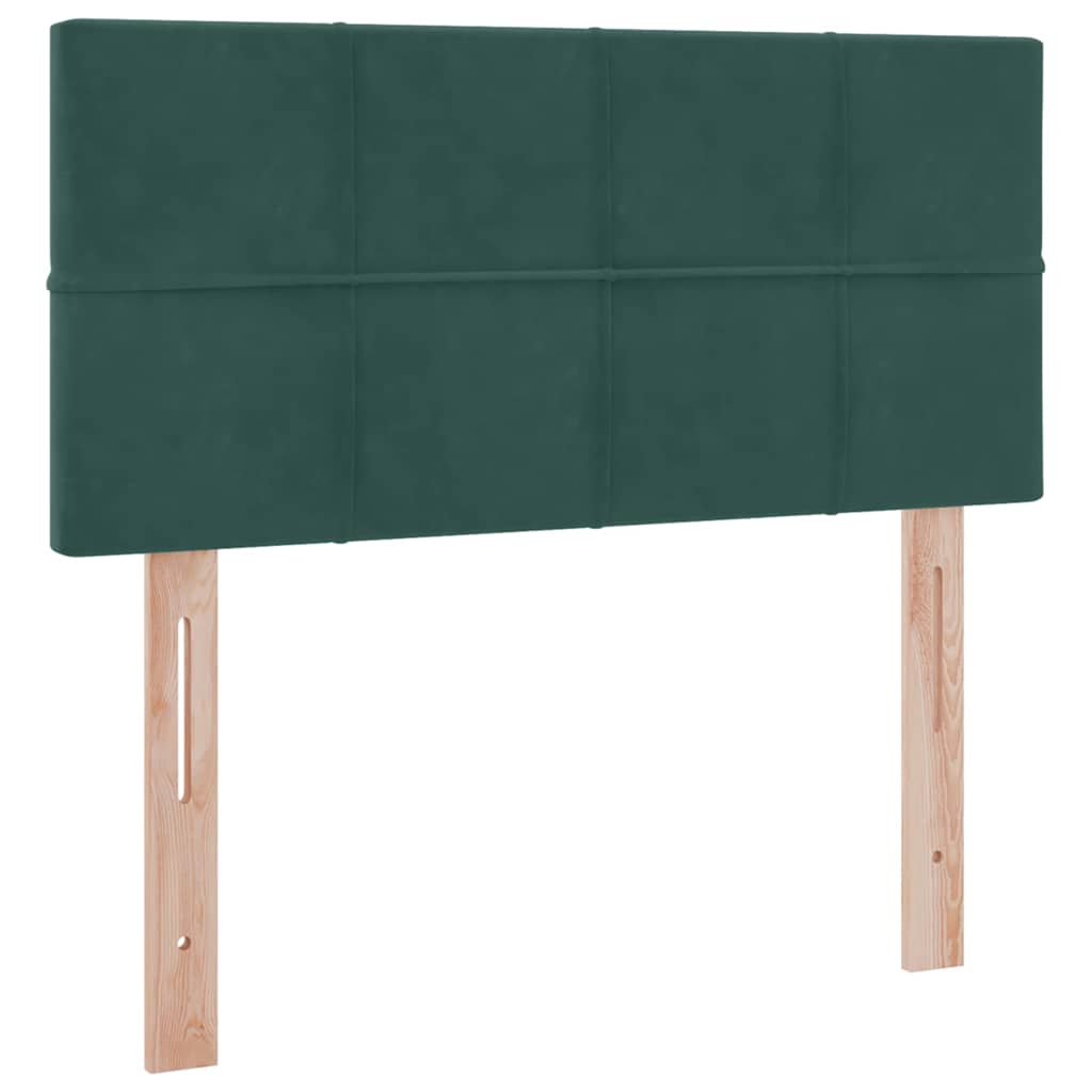 vidaXL Bett mit Stauraum und LED mit LED Dunkelgrün 100 x 200 cm Samt