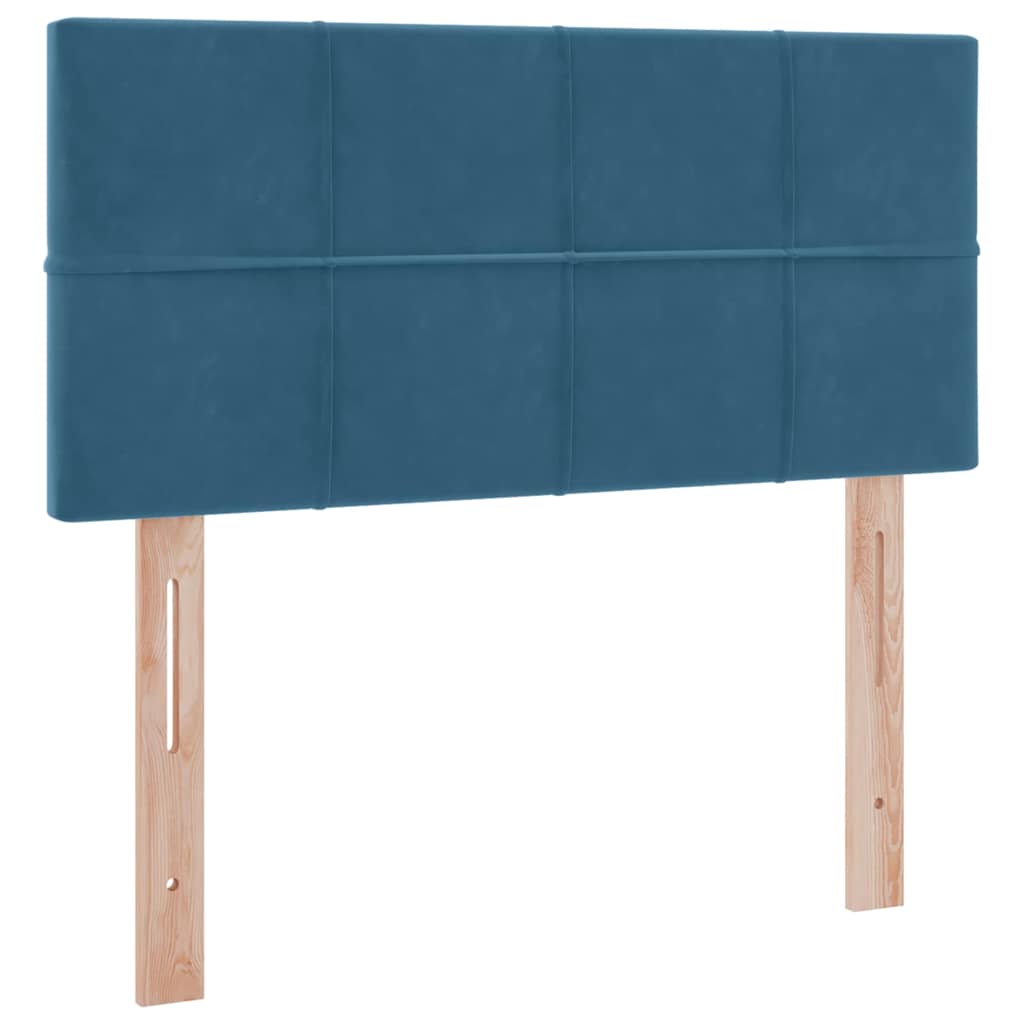 vidaXL Bett mit Stauraum und LED mit LED Dunkelblau 100 x 200 cm Samt