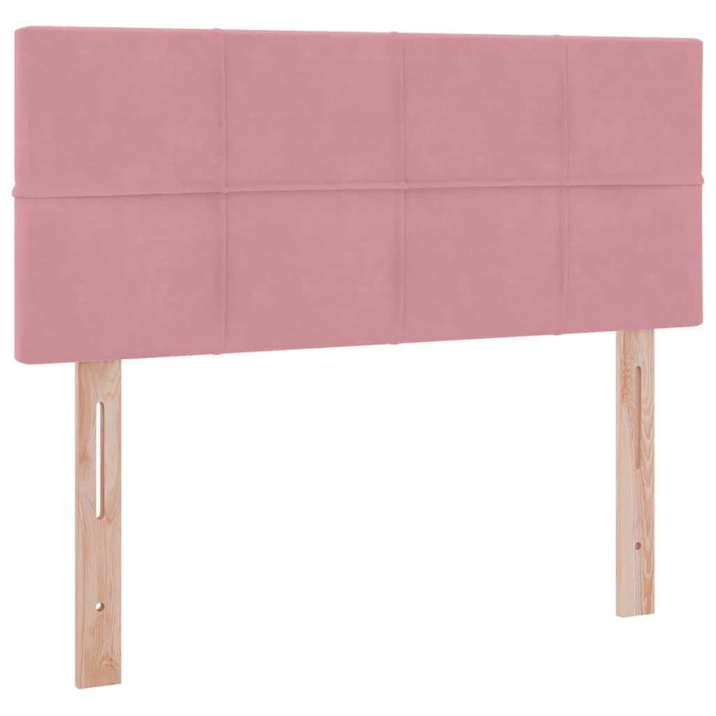 vidaXL Bett mit Stauraum und LED mit Matratze Rosa 120 x 200 cm Samt