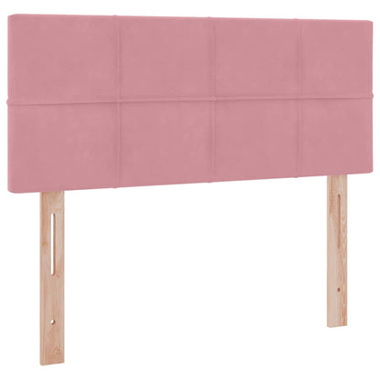 vidaXL Bett mit Stauraum und LED mit Matratze Rosa 120 x 200 cm Samt
