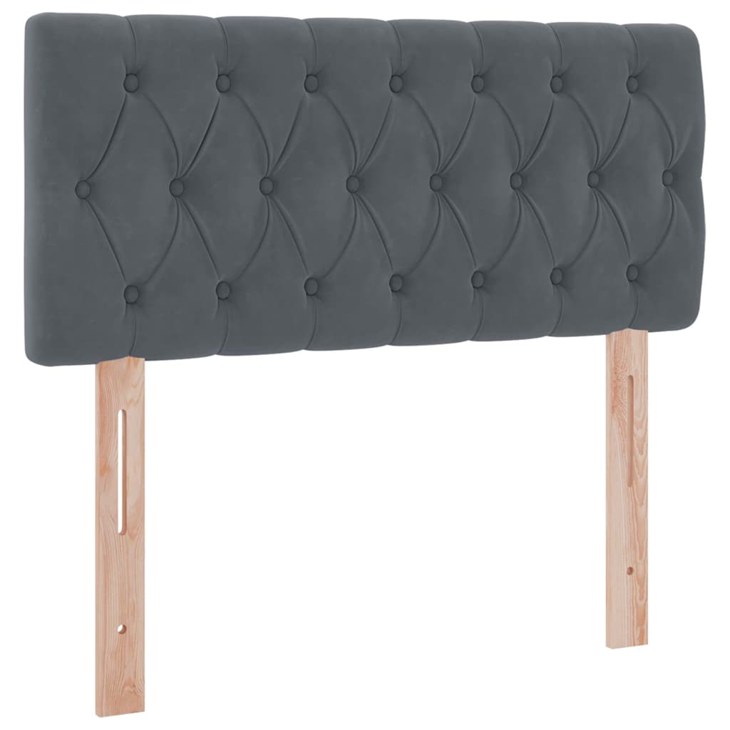 vidaXL Bett mit Stauraum und LED mit LED Dunkelgrau 90 x 190 cm Samt