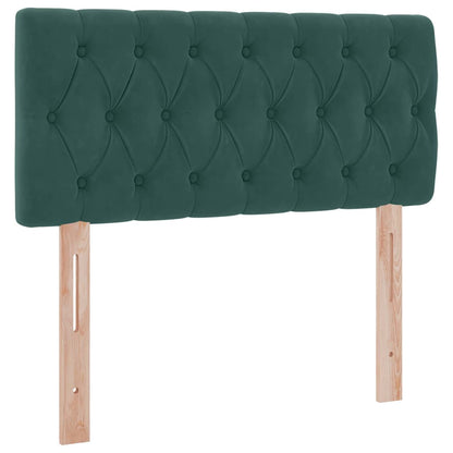 vidaXL Bett mit Stauraum und LED mit LED Dunkelgrün 90 x 190 cm Samt