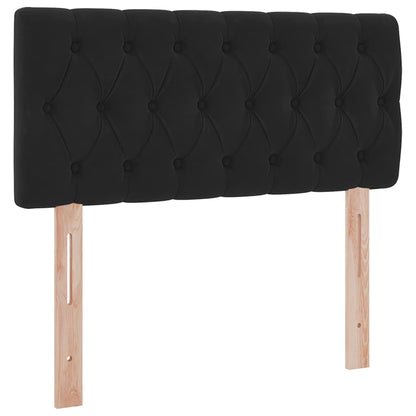vidaXL Bett mit Stauraum und LED mit LED Schwarz 100 x 200 cm Samt