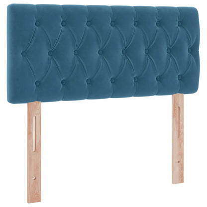 vidaXL Bett mit Stauraum und LED mit LED Dunkelblau 100 x 200 cm Samt
