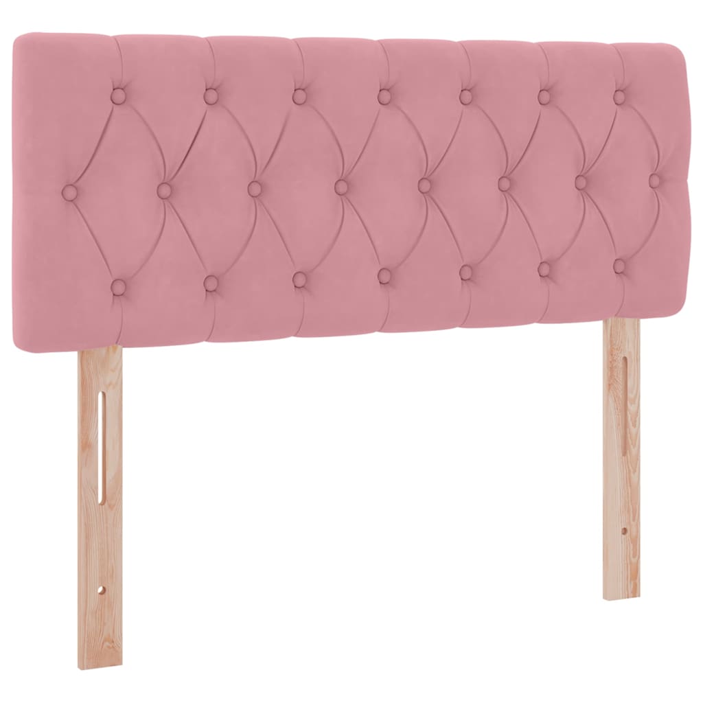 vidaXL Bett mit Stauraum und LED mit Matratze Rosa 120 x 200 cm Samt