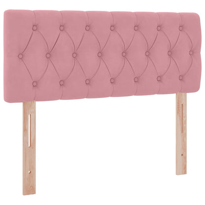 vidaXL Bett mit Stauraum und LED mit Matratze Rosa 120 x 200 cm Samt